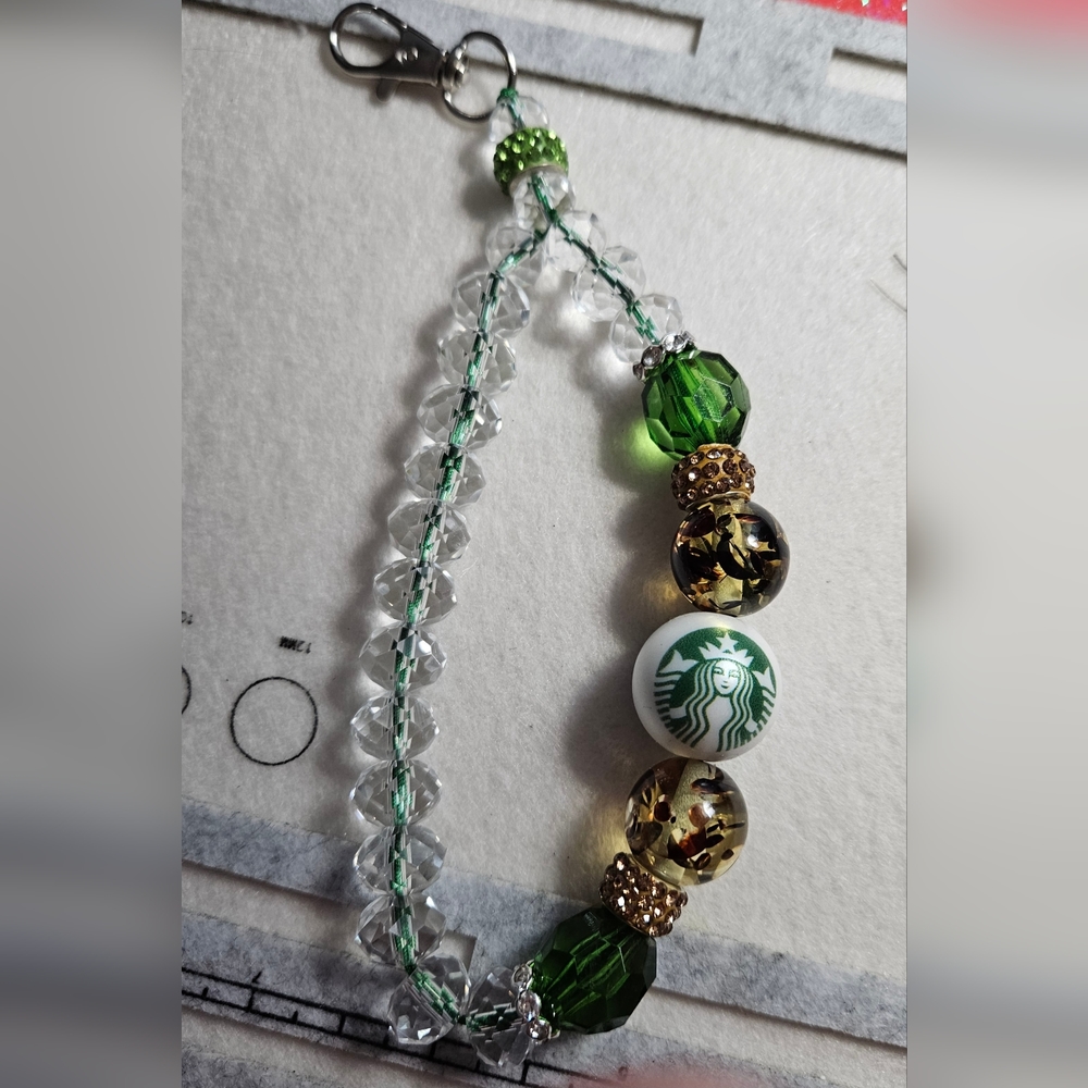 Starbucks Glass Beaded Wristlet